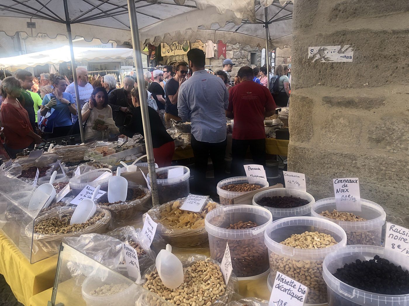 The village market of Les Vans